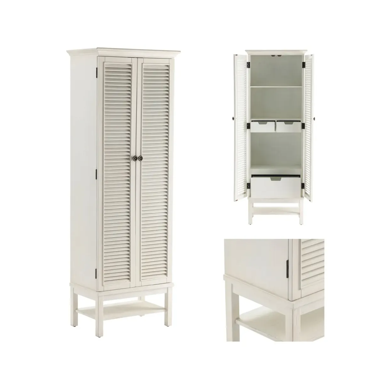 Crestview Collection Magnolia White Tall Cabinet - Image 2
