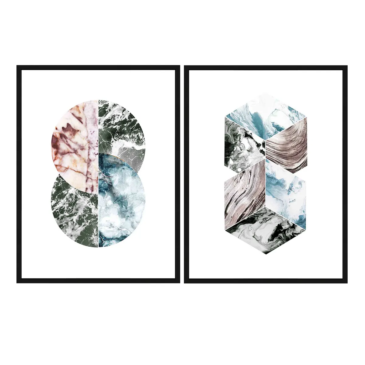 Crestview Collection Marble Duo Wall Art ~ Set Of 2