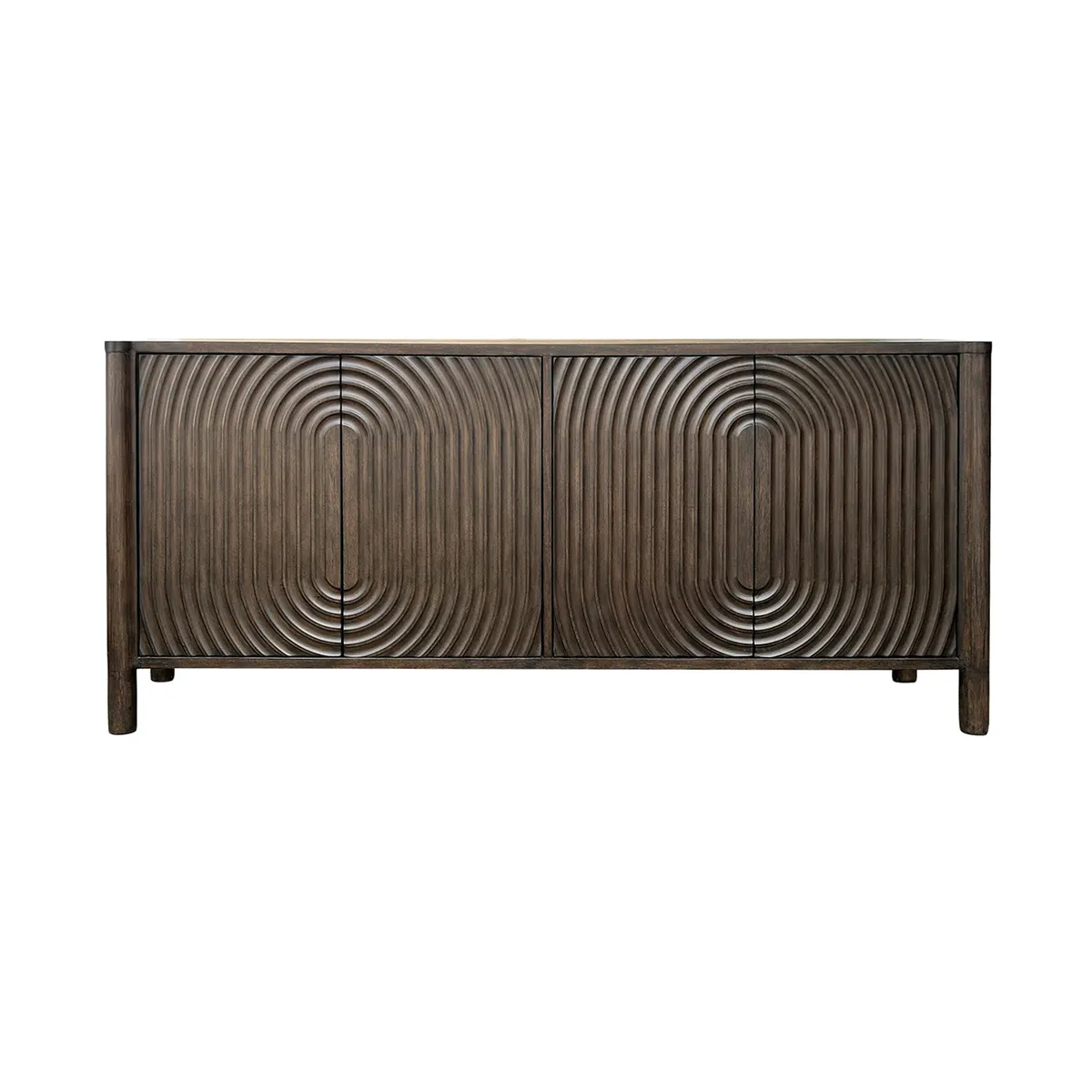 Crestview Collection Margaux Brown 4- Door Sideboard