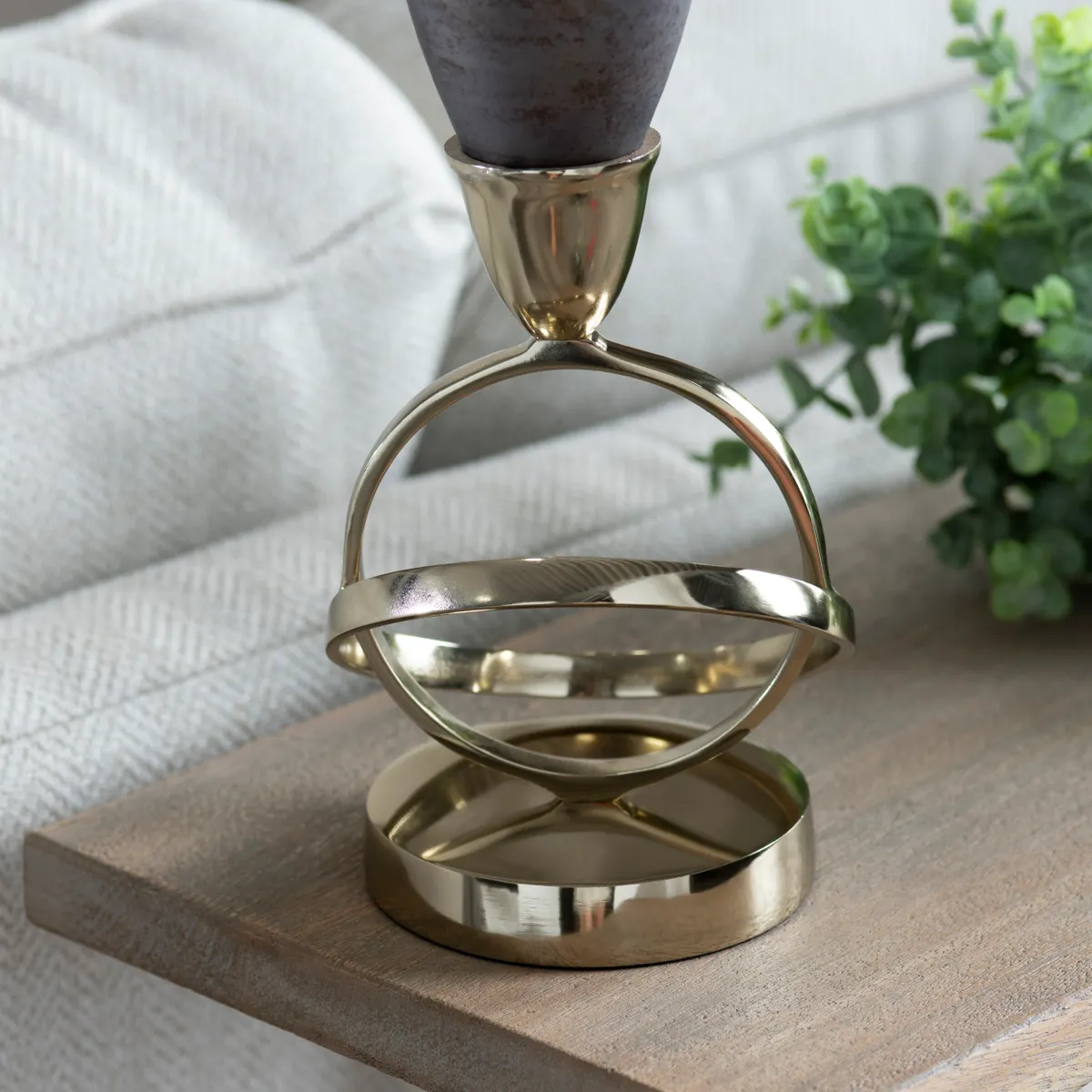 Crestview Collection Medium Aubergine Sculptural Votive Holder - Image 3