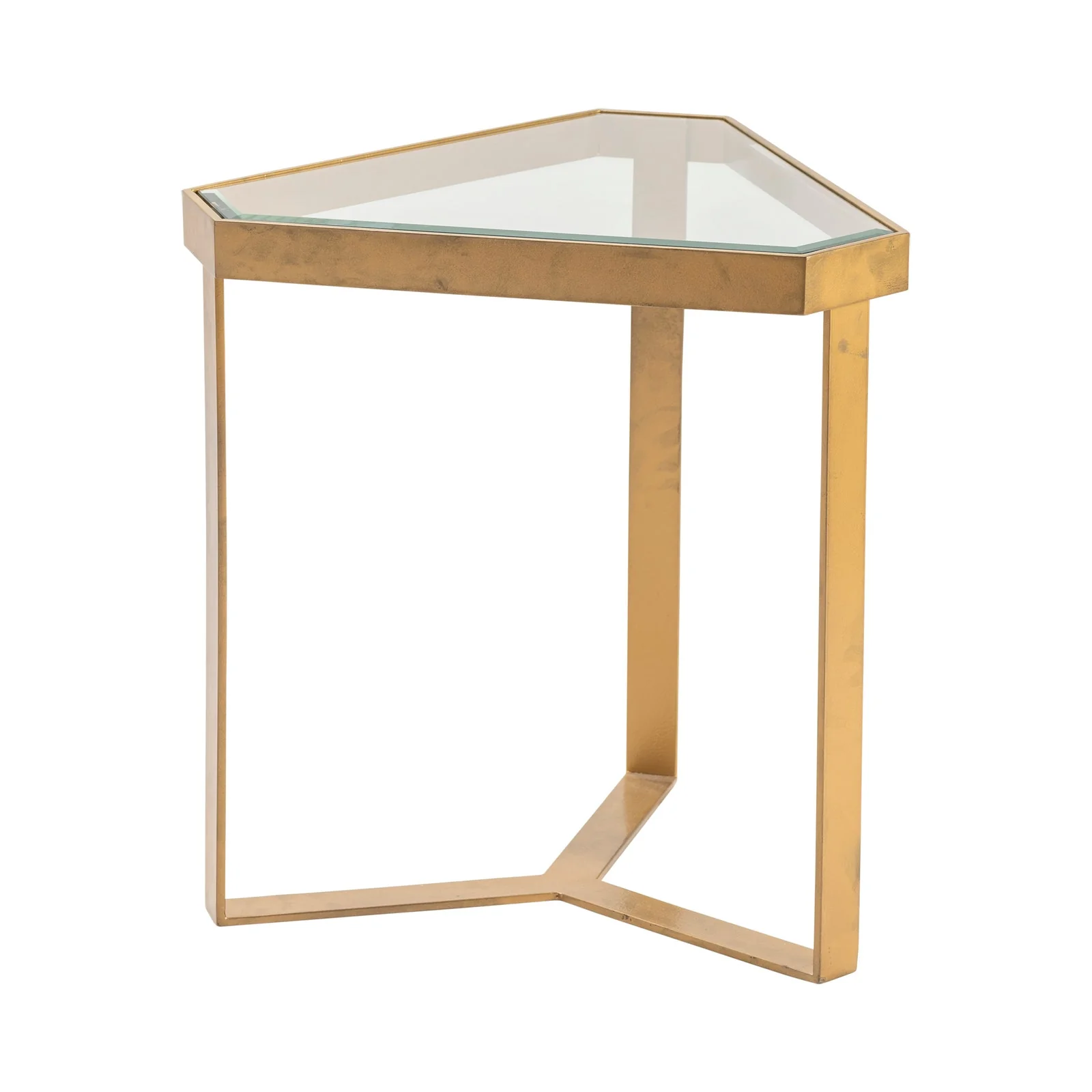 Crestview Collection Melrose Glass with Gold Accent Table