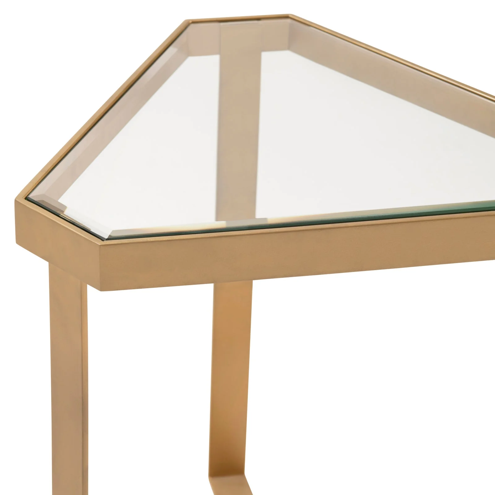 Crestview Collection Melrose Glass with Gold Accent Table - Image 2