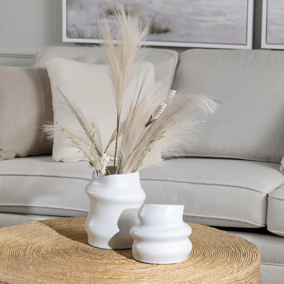 Crestview Collection Merritt White Vases ~ Set Of 3 - Image 2
