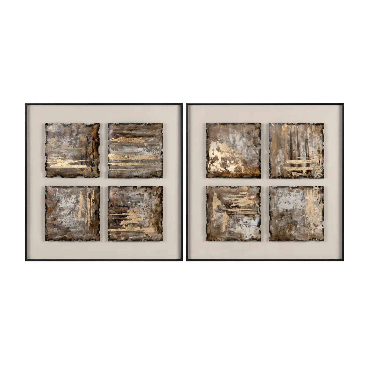 Crestview Collection Metallic Textures Wall Art ~ Set Of 2 - Image 2