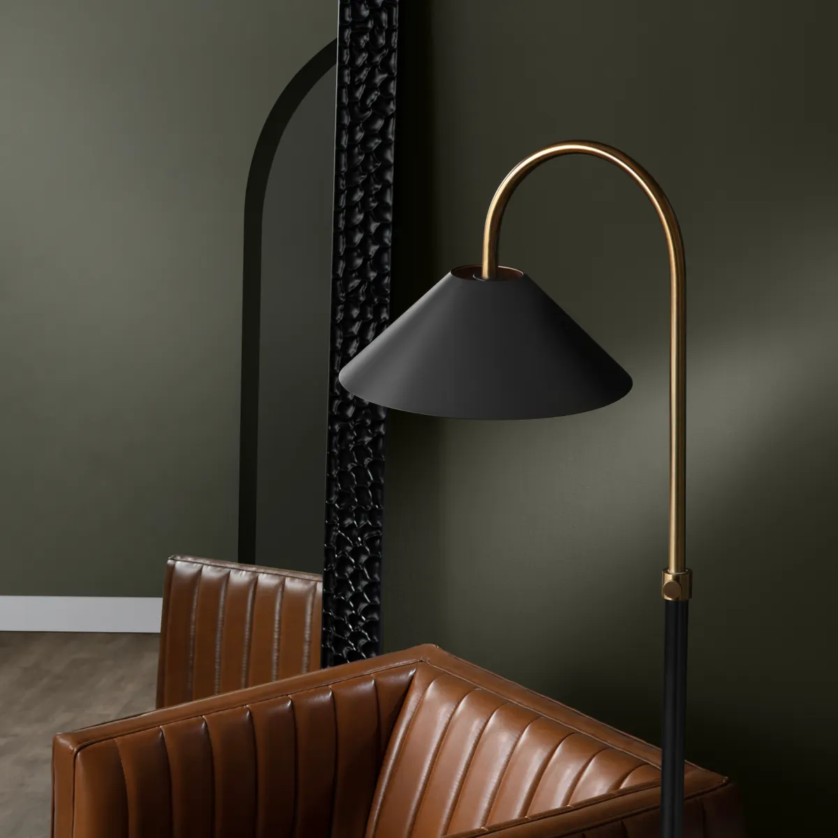Crestview Collection Milano Modern Industrial Floor Lamp - Image 2