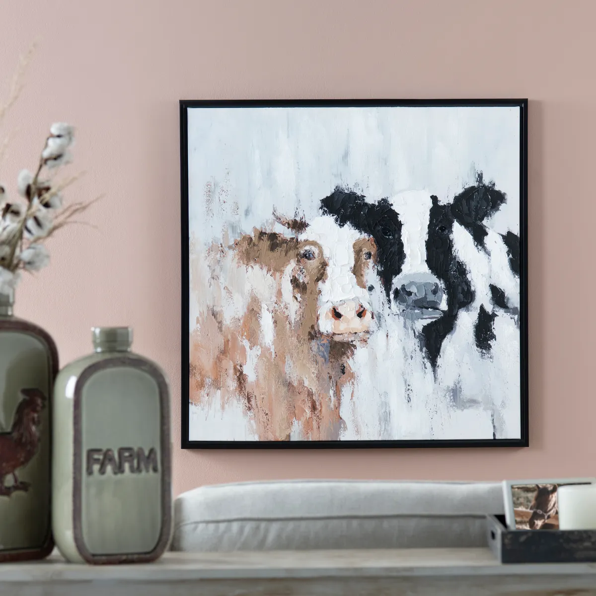 Crestview Collection Moo- Moo Canvas Wall Art