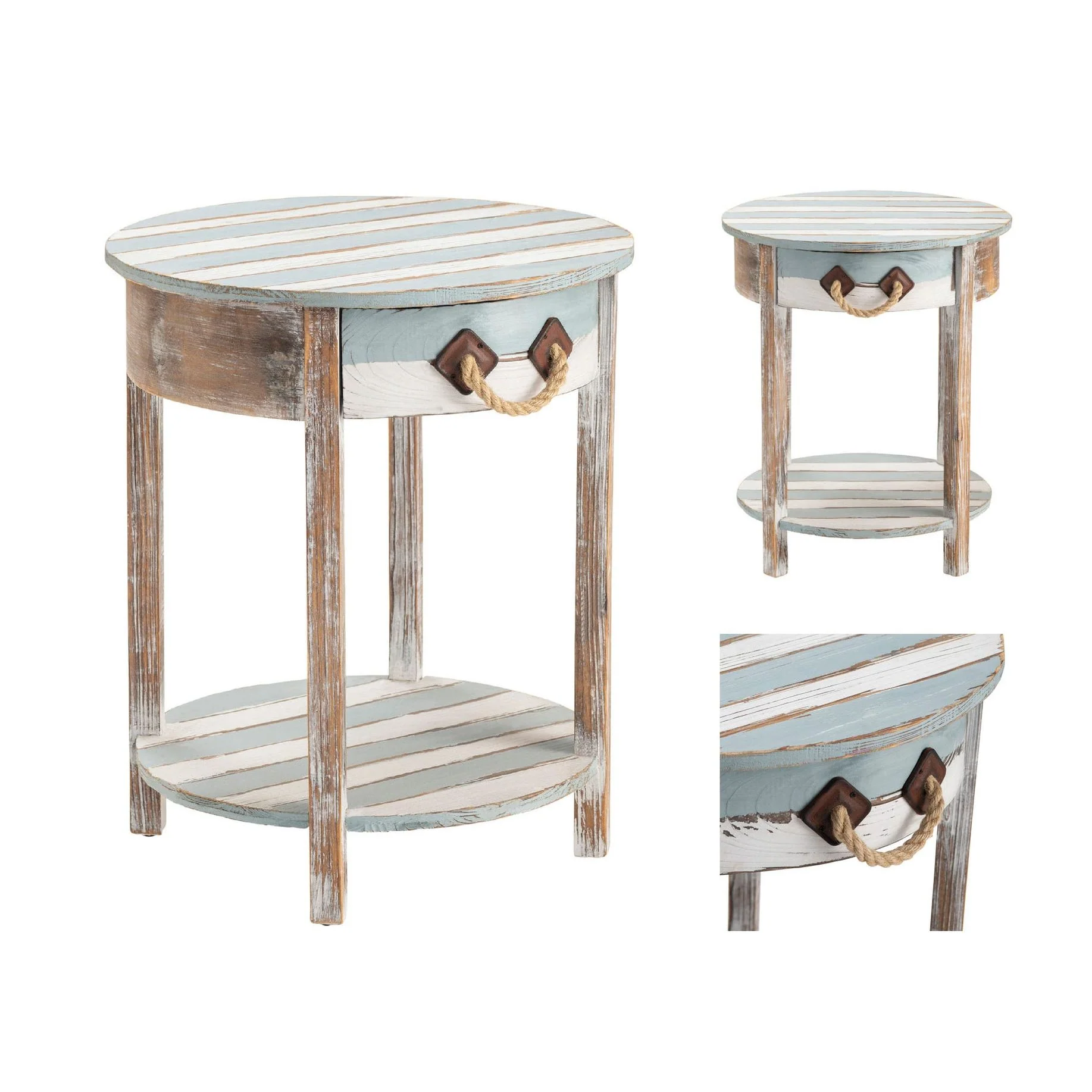 Crestview Collection Nantucket Weathered Wood Accent Table - Image 4