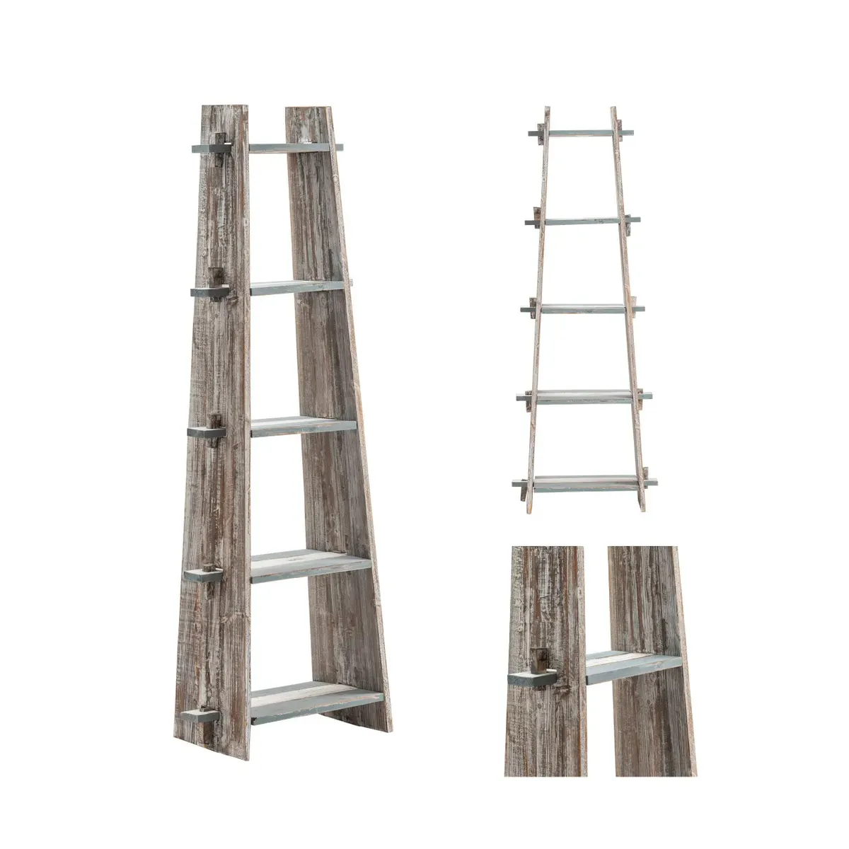 Crestview Collection Nantucket Weathered Wood Etagere - Image 4