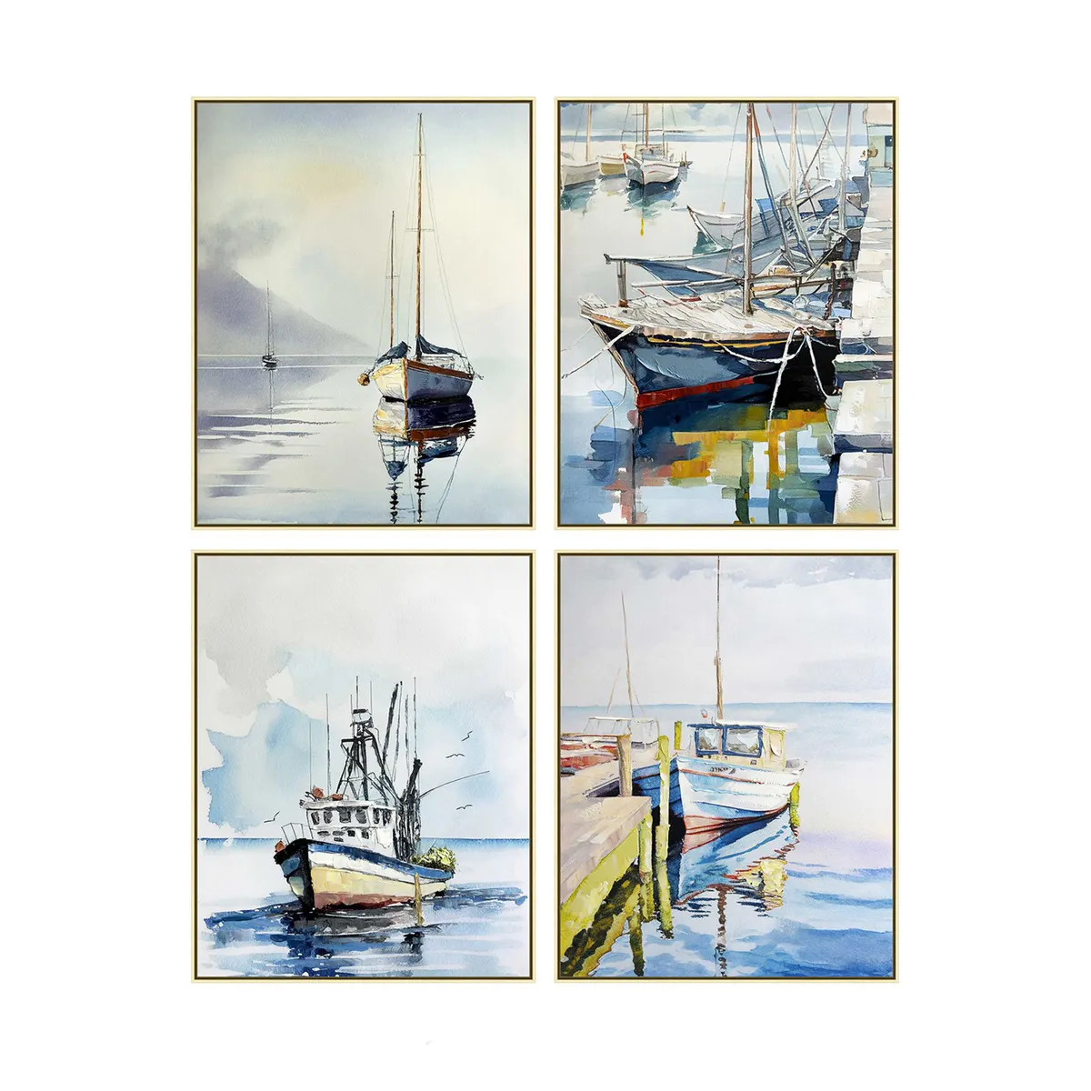 Crestview Collection Nassau 1 Coastal Life Wall Art ~ Set Of 4