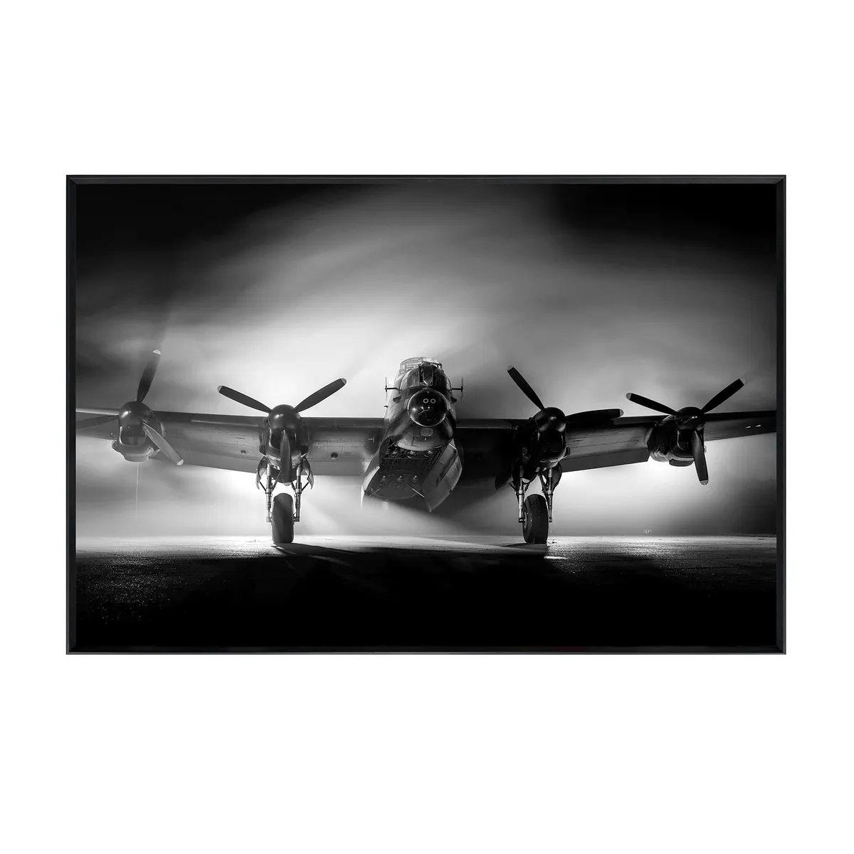 Crestview Collection Night Mission Black And White Wall Art - Image 2