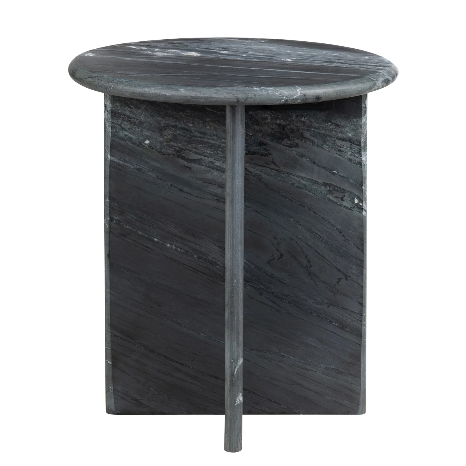 Crestview Collection Noir Marble Round End Table - Image 2