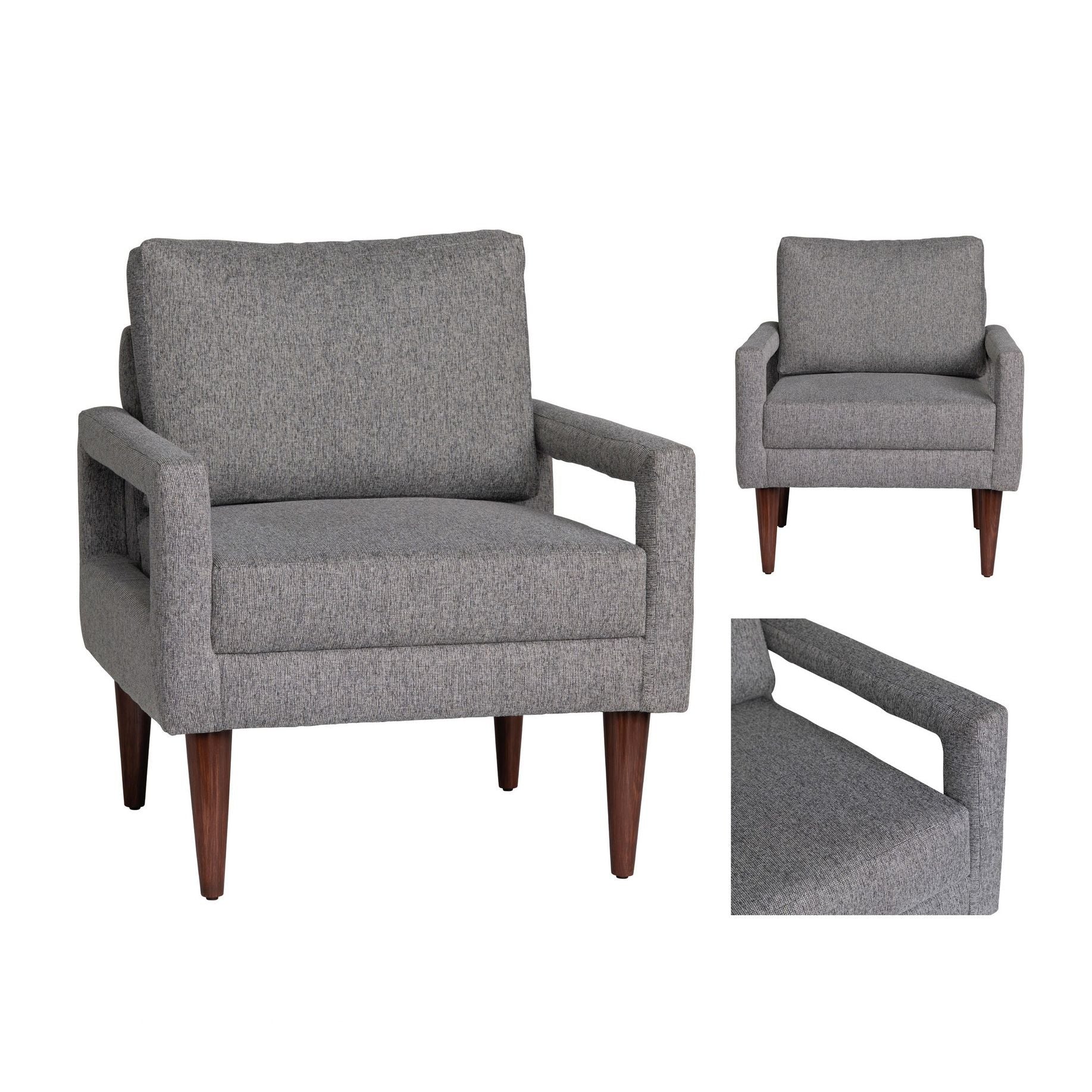 Crestview Collection Olaf Gray Accent Chair - Image 3
