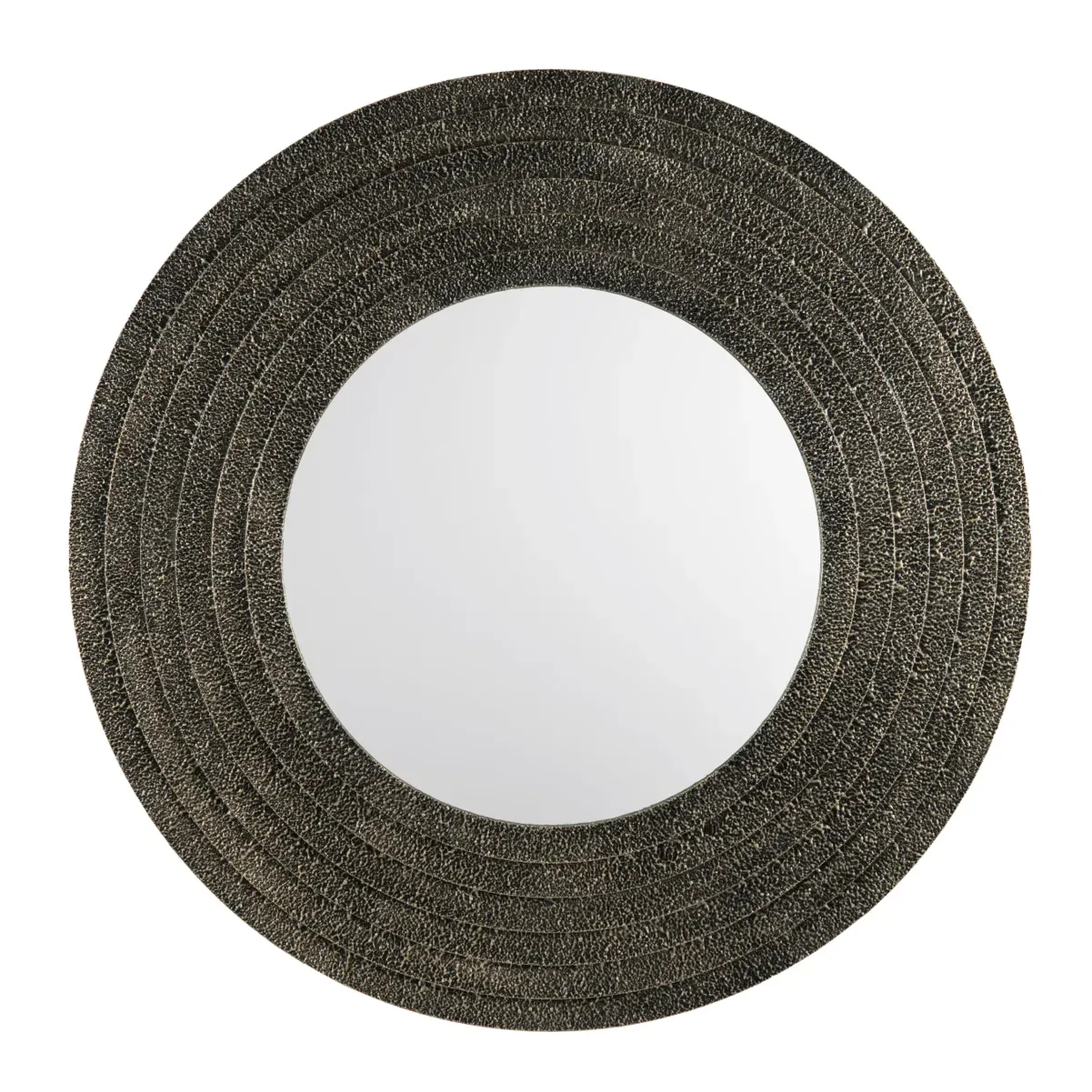 Crestview Collection Orbit Deep Bronze & Metallic Gold Round Mirror