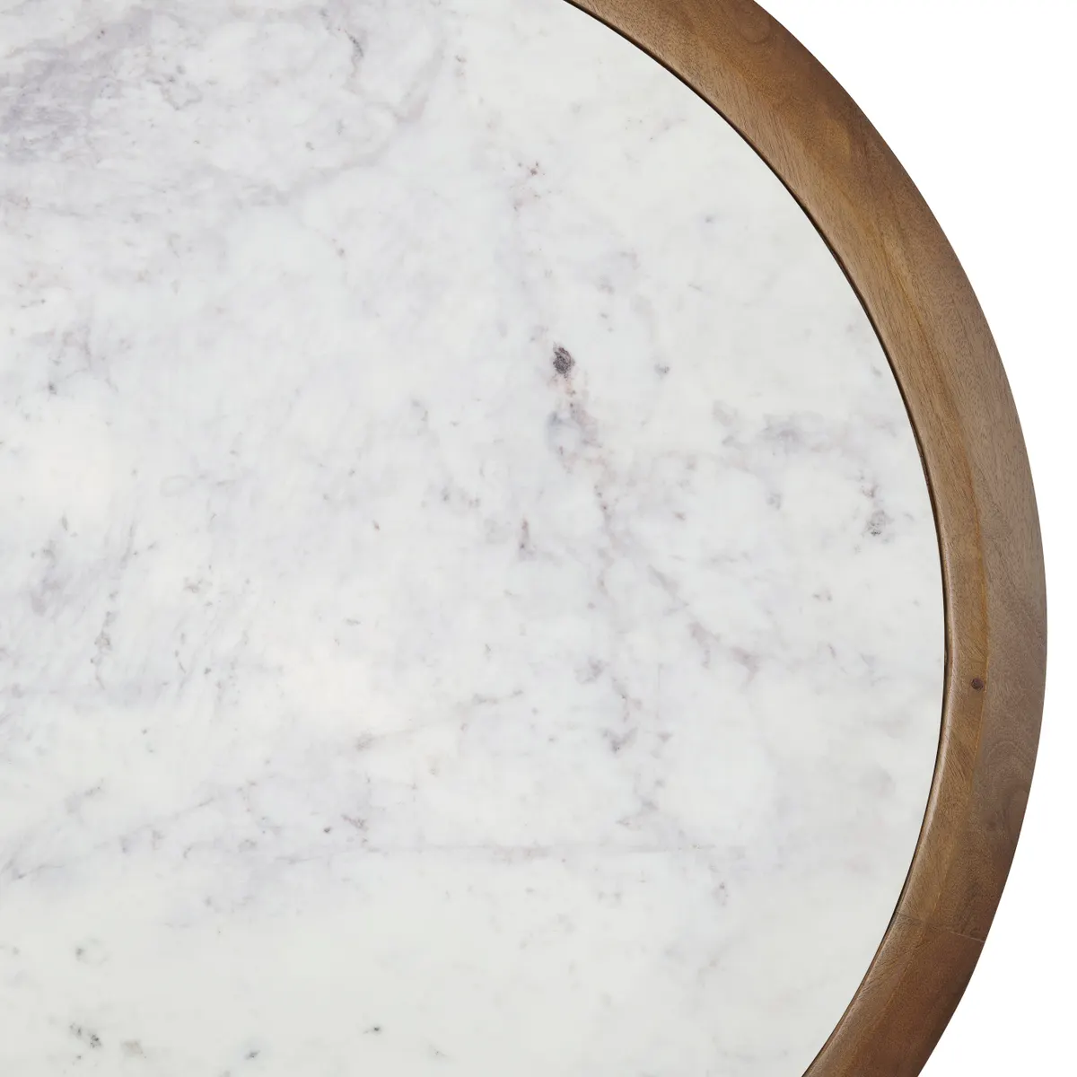 Crestview Collection Palatino White Marbled Top Round Coffee Table - Image 3