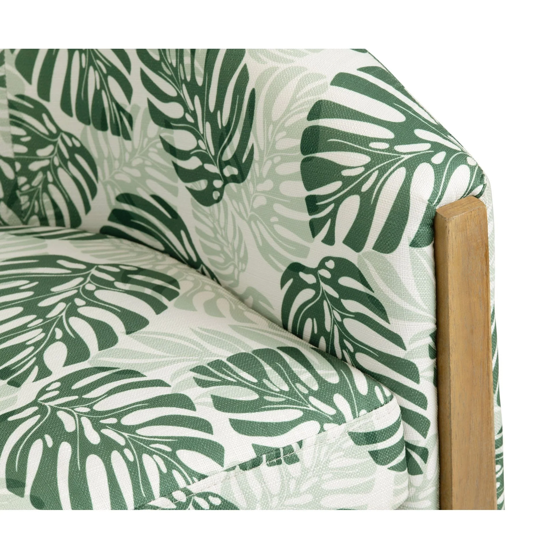 Crestview Collection Palmetto Palm Leaf Print Accent Chair - Image 5