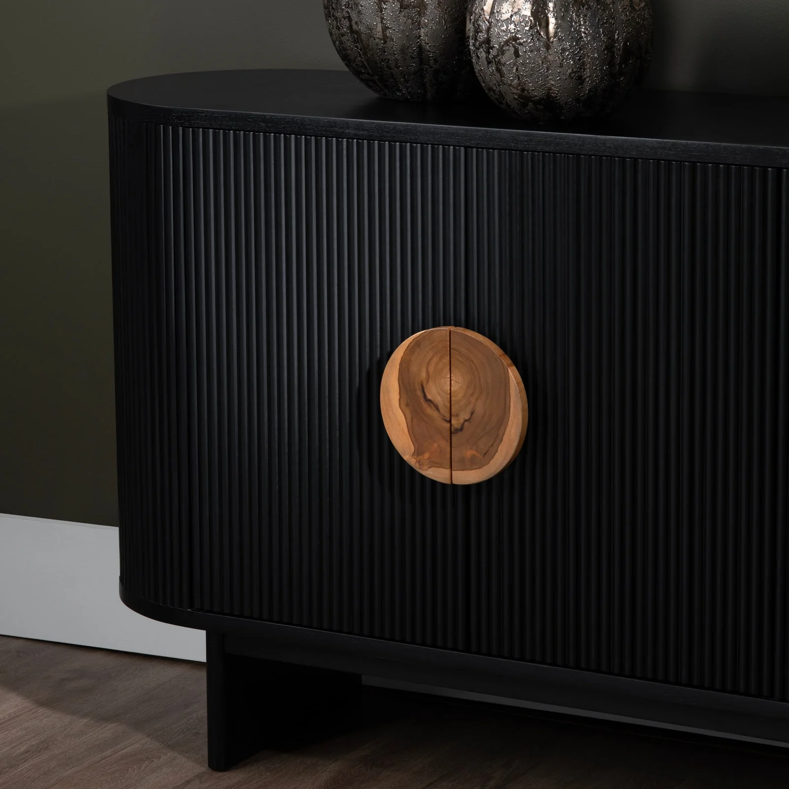 Crestview Collection Paloma Rich Black Four- Door Sideboard - Image 2