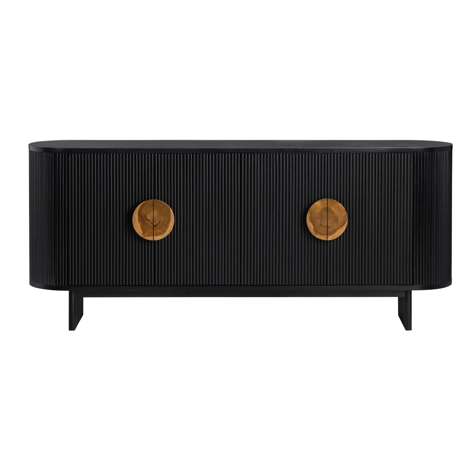 Crestview Collection Paloma Rich Black Four- Door Sideboard - Image 4