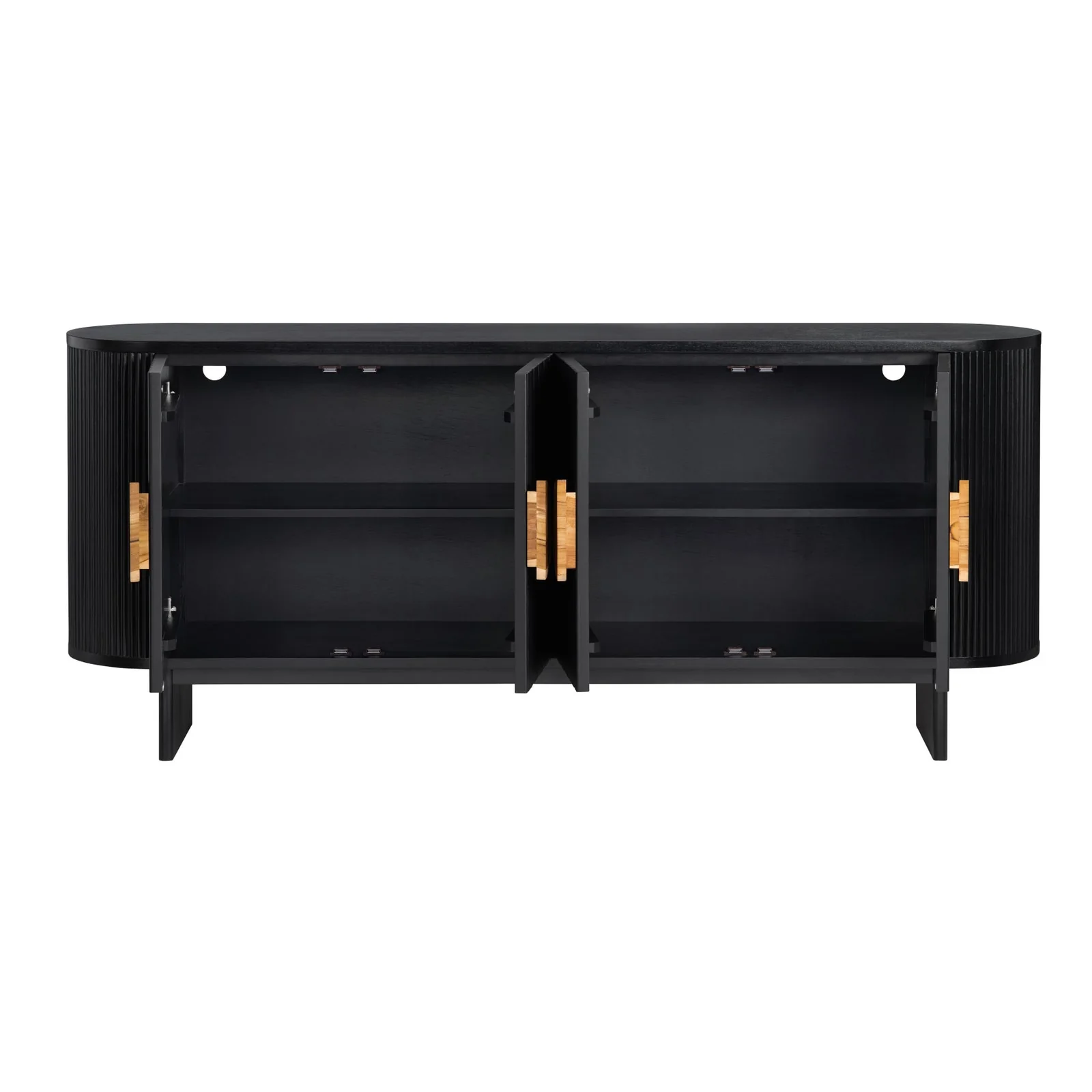 Crestview Collection Paloma Rich Black Four- Door Sideboard - Image 5