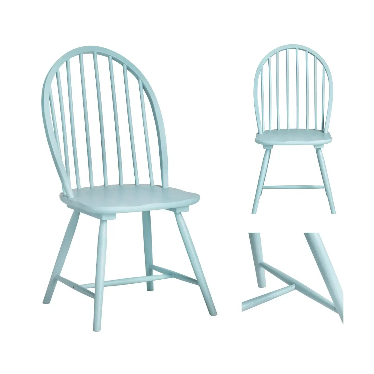 Crestview Collection Patterson Painted Blue Dining Chair - Image 4