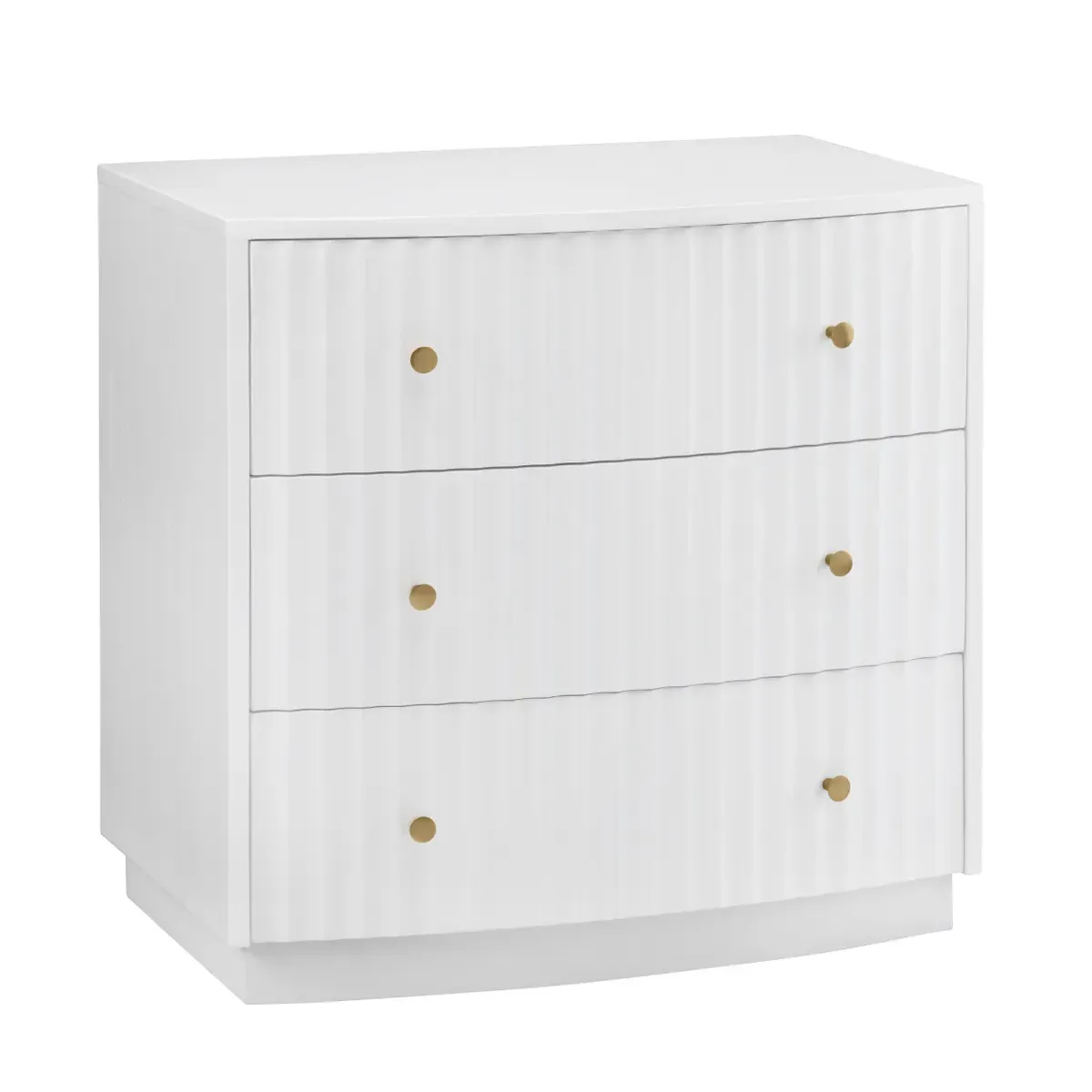 Crestview Collection Percy White Three- Drawer Chest