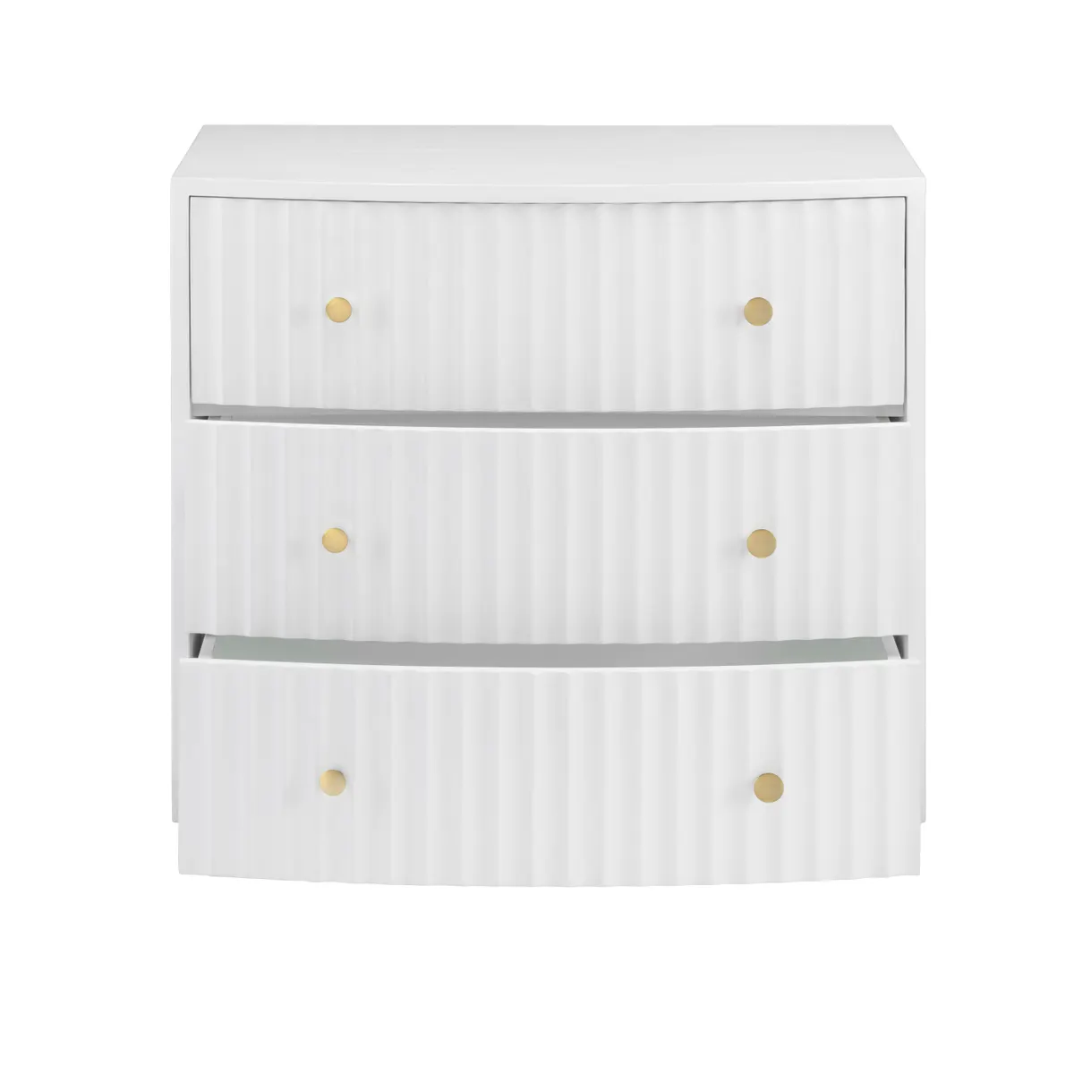 Crestview Collection Percy White Three- Drawer Chest - Image 3