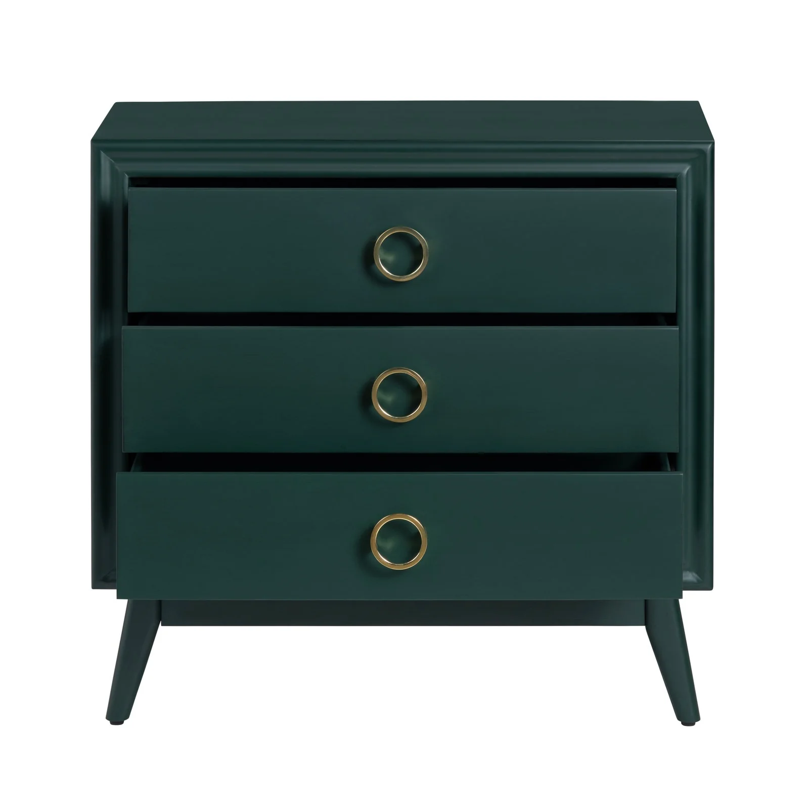 Crestview Collection Pomeroy Emerald Green And Gold Chest - Image 3