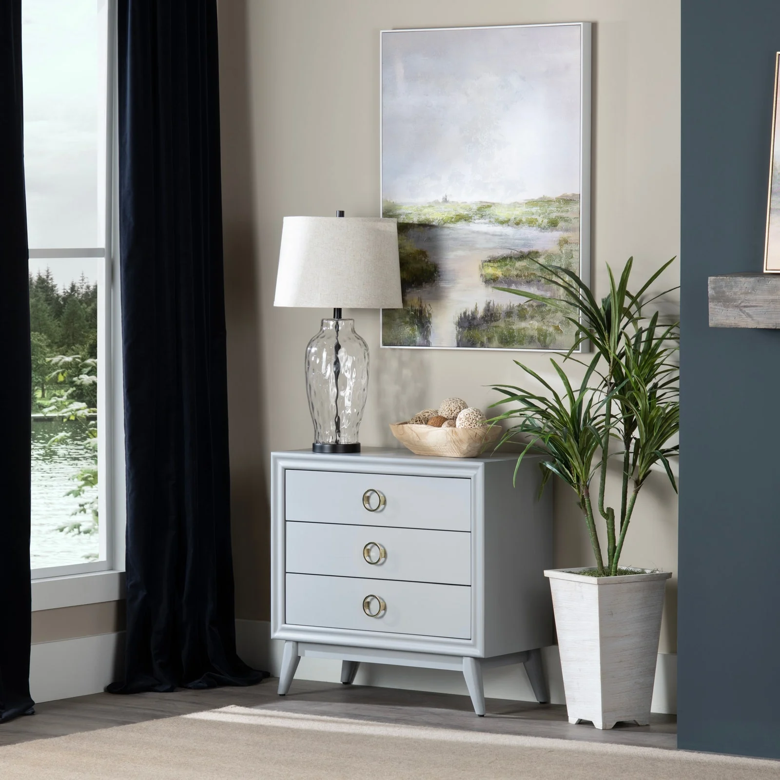 Crestview Collection Pomeroy Powder Blue Chest - Image 2