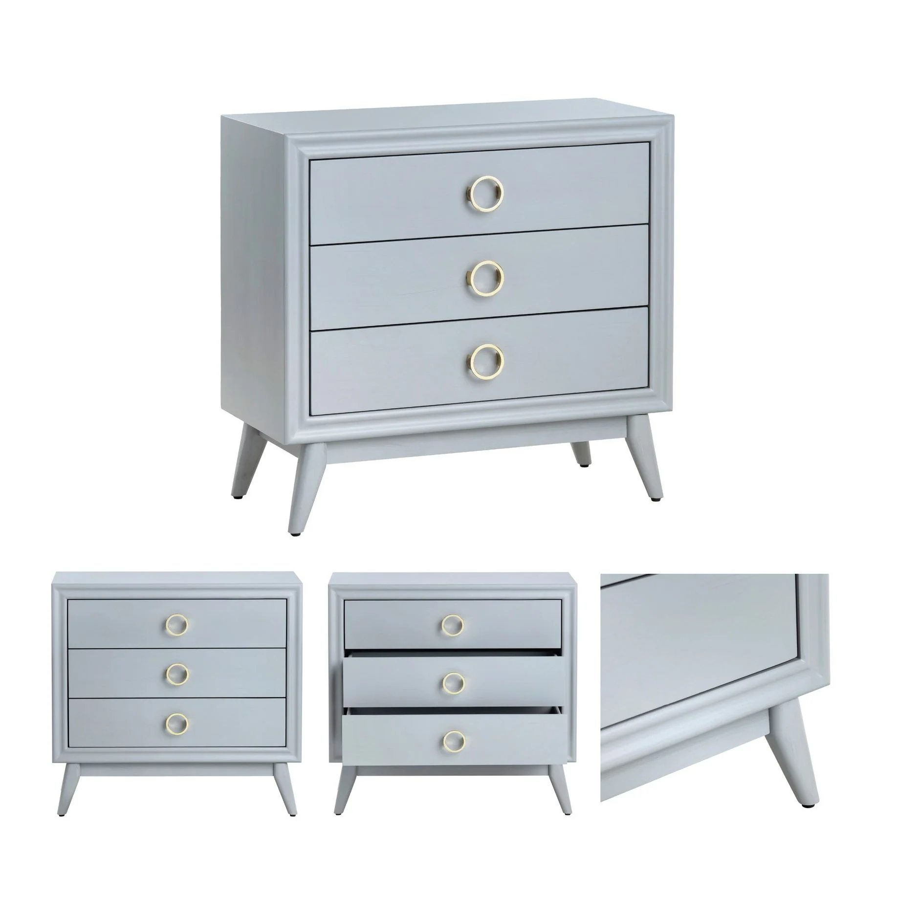 Crestview Collection Pomeroy Powder Blue Chest - Image 7