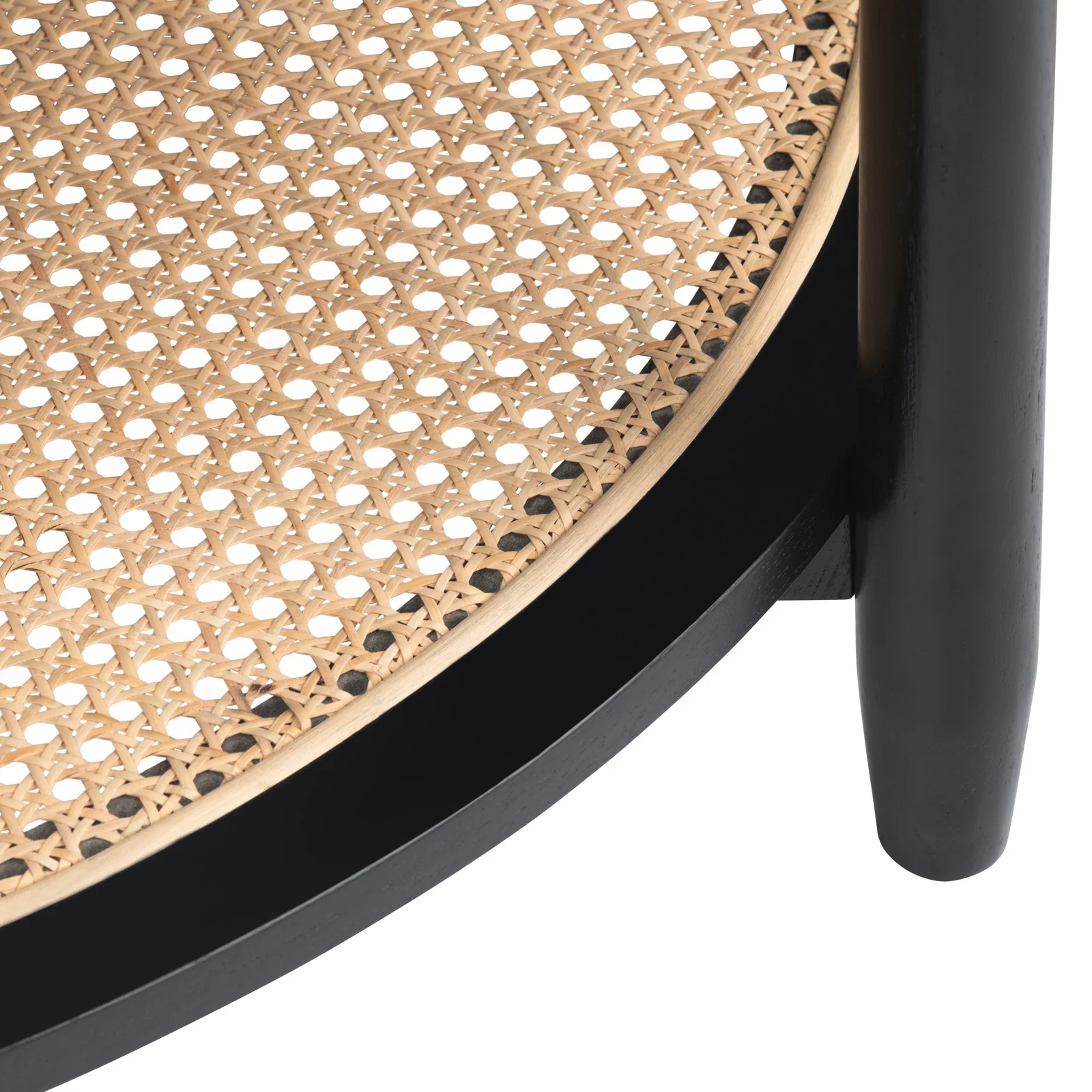 Crestview Collection Port Royal Black and Rattan End Table - Image 4