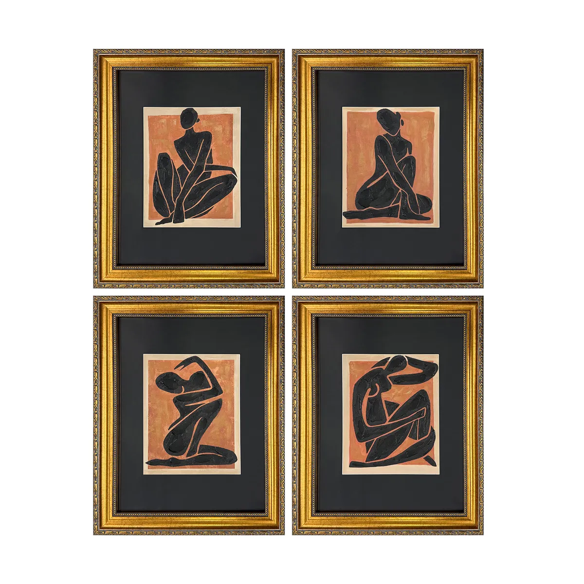 Crestview Collection Poses Hand Painted Wall Art ~ Set Of 4 - Image 2