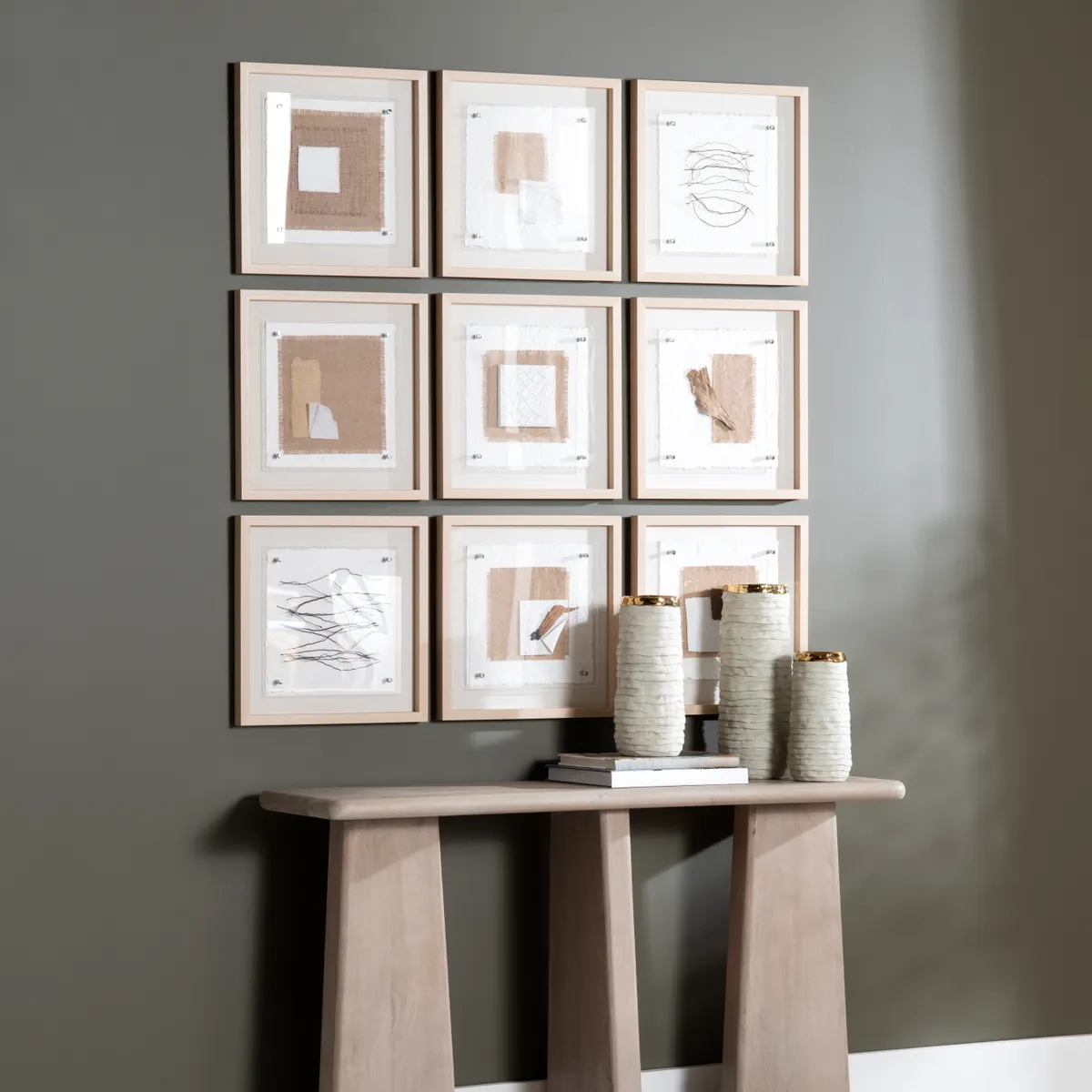 Crestview Collection Posy Abstract Design Wall Art ~ Set Of 9