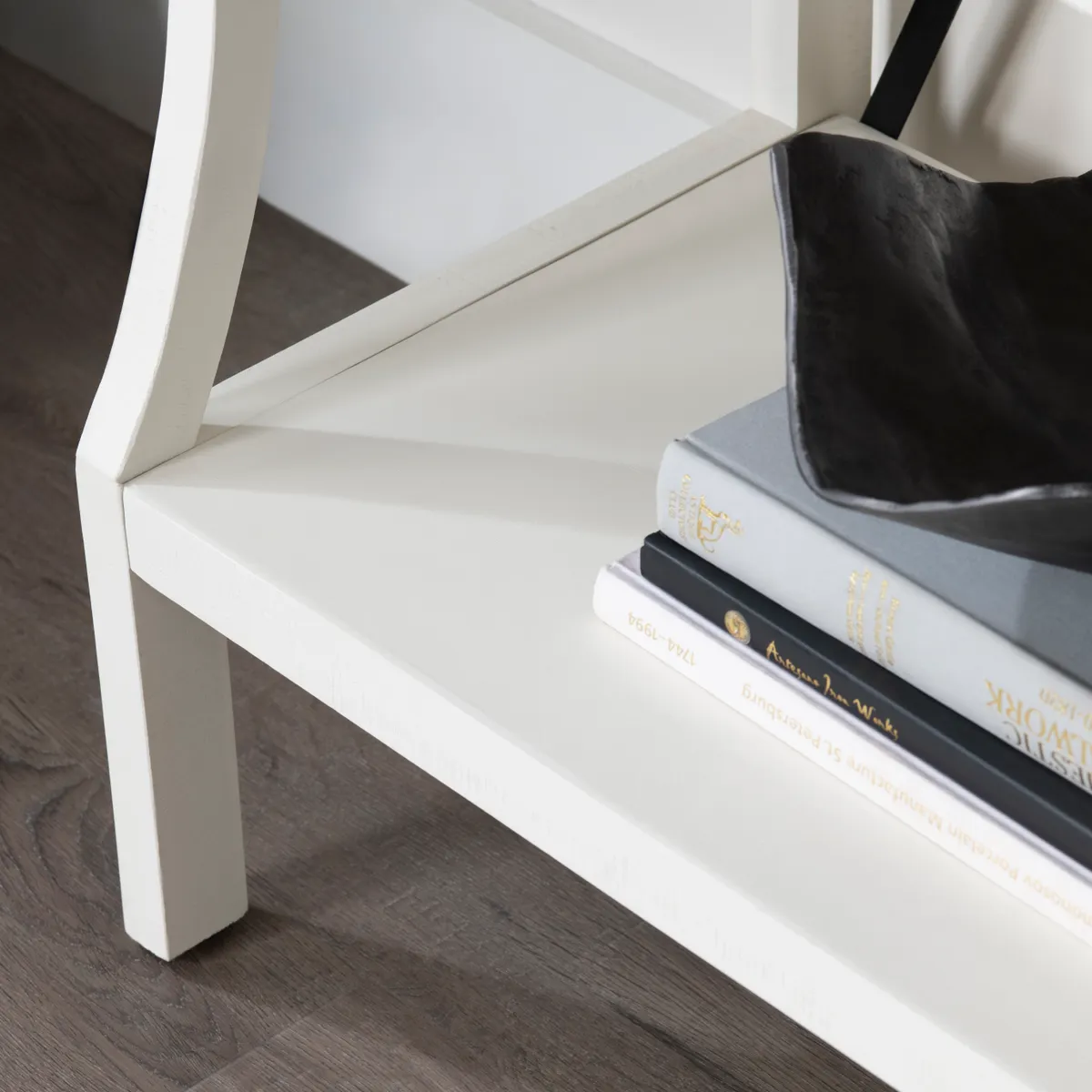 Crestview Collection Radcliff White Painted Wood Etagere - Image 2