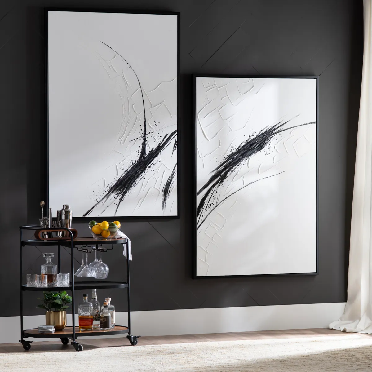 Crestview Collection Ramsey Oversized Canvas Wall Art ~ Set Of 2