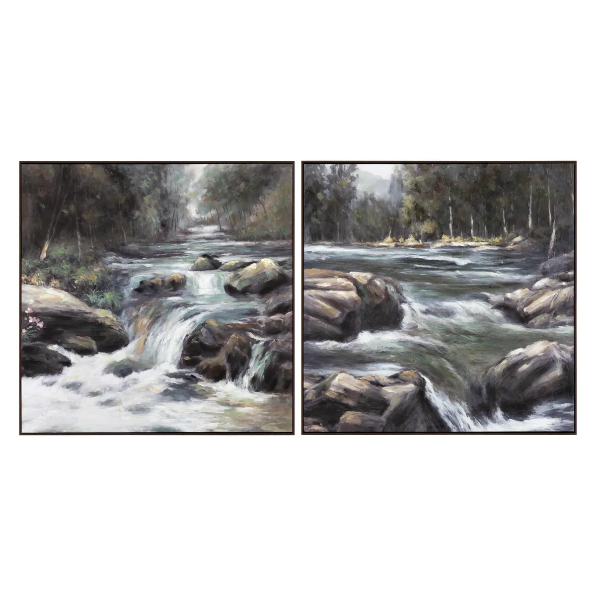 Crestview Collection Rapids Landscape Wall Art ~ Set Of 2 - Image 2