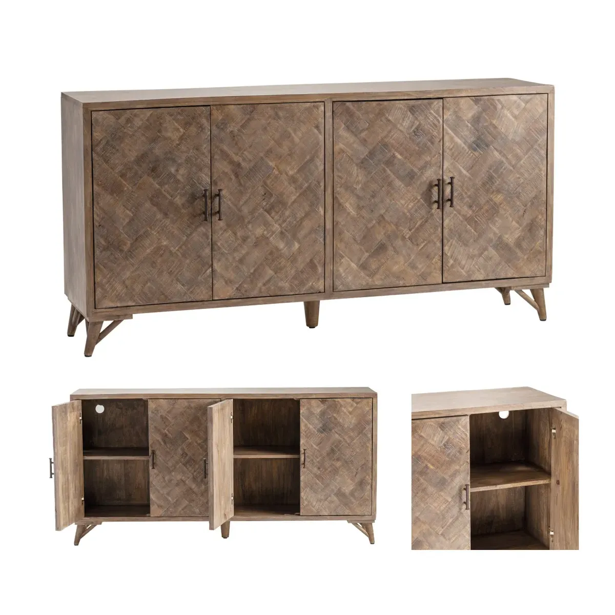 Crestview Collection Rowley Herringbone Sideboard - Image 5