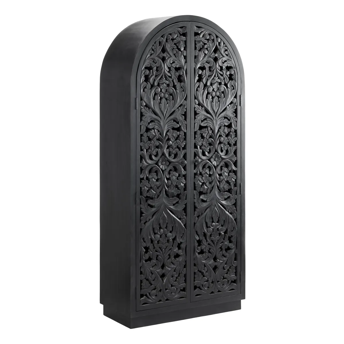 Crestview Collection Sable Black Stained Wooden Tall Cabinet - Image 2