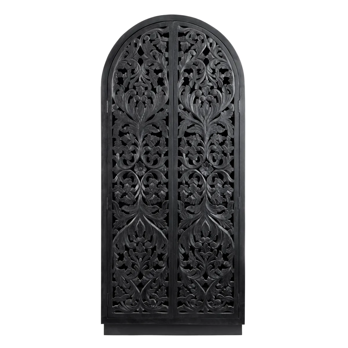 Crestview Collection Sable Black Stained Wooden Tall Cabinet - Image 3