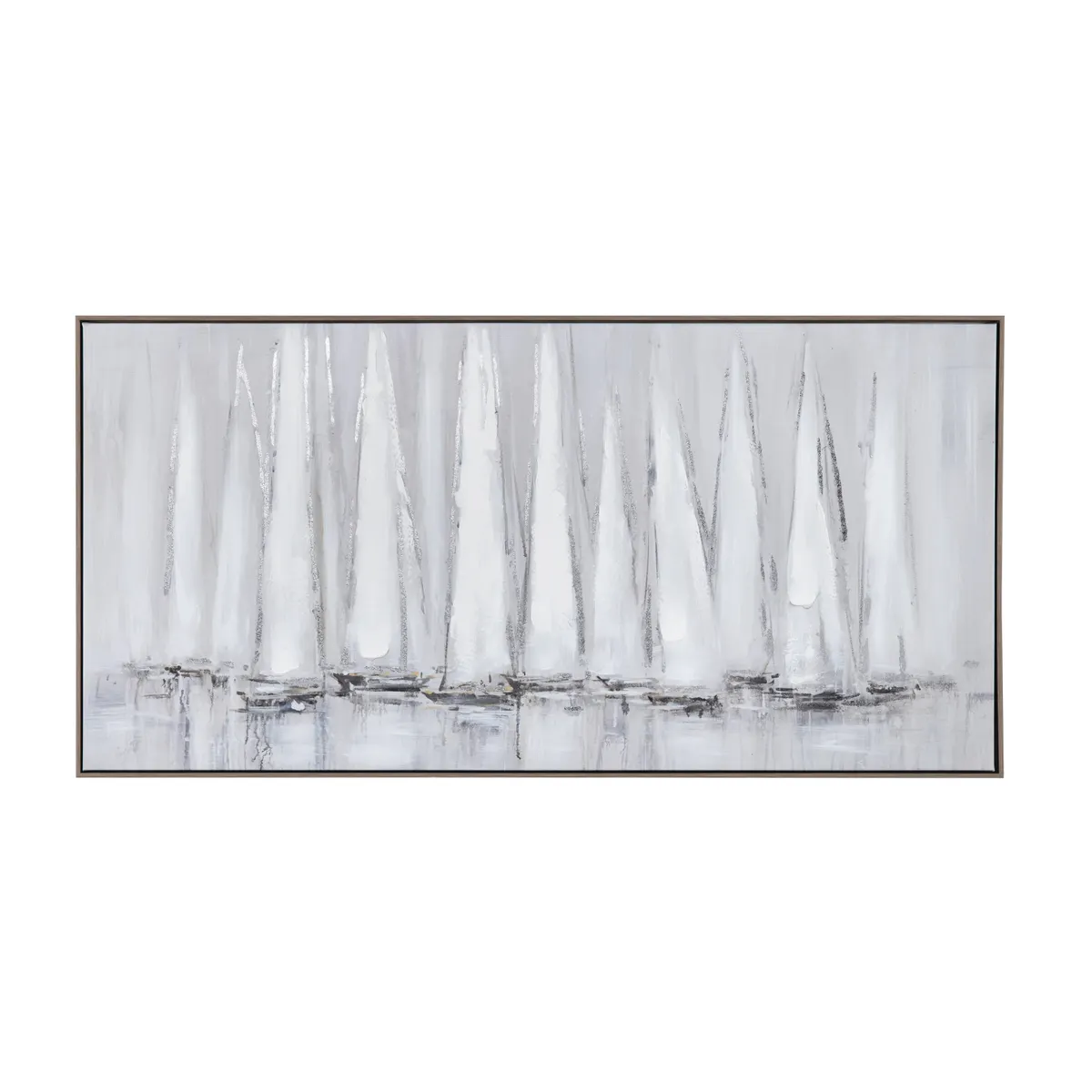 Crestview Collection Sails In The Mist Hand - Painted Canvas Wall Art