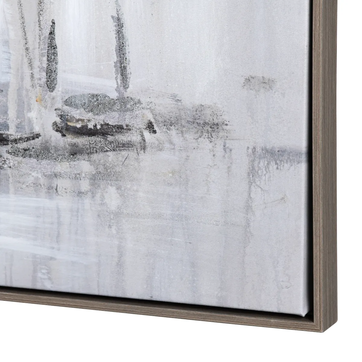 Crestview Collection Sails In The Mist Hand - Painted Canvas Wall Art - Image 2