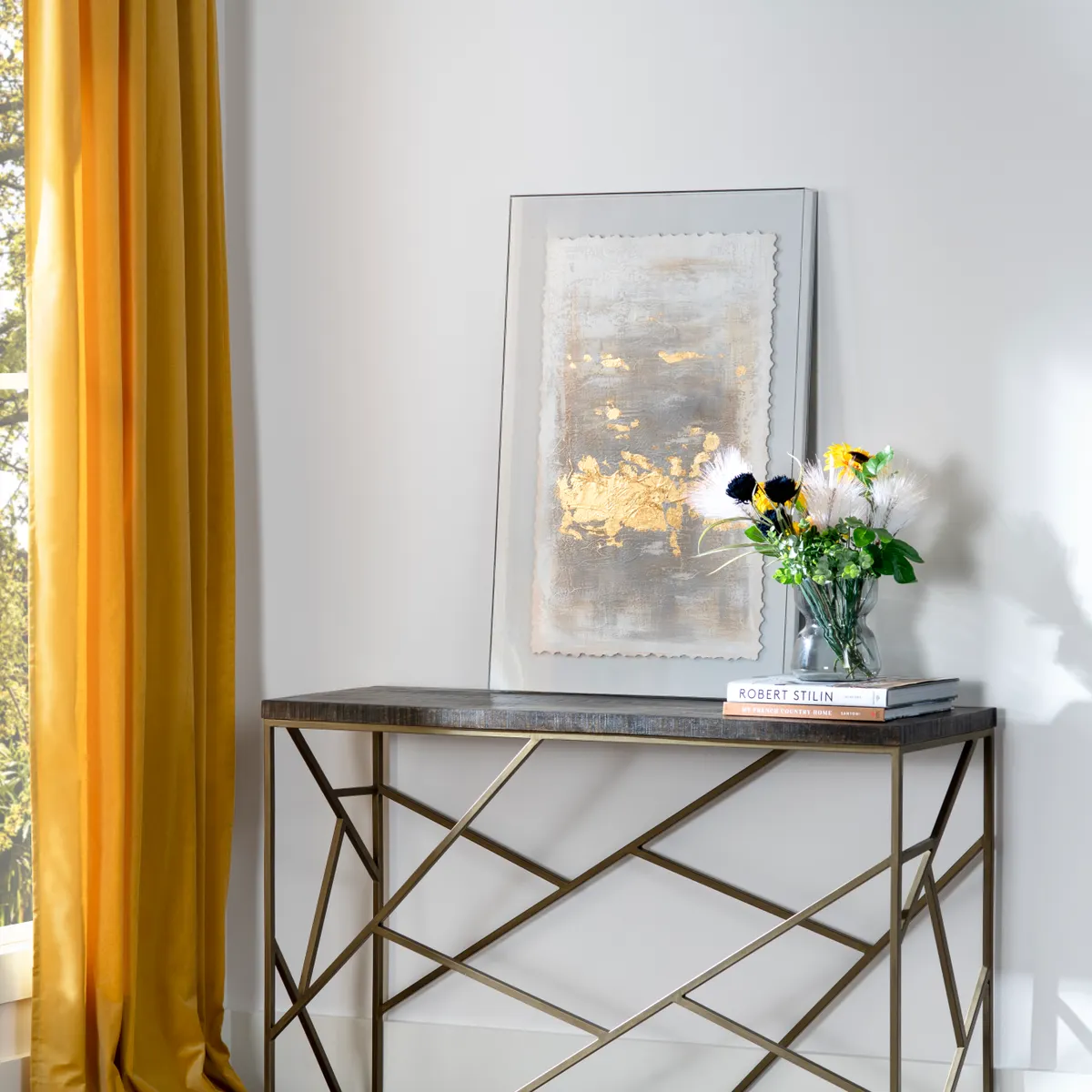 Crestview Collection Serena 1 Shadow Box Painting Wall Art