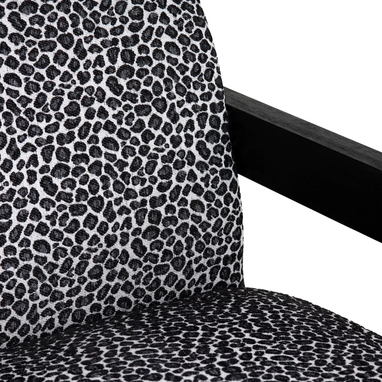 Crestview Collection Serengetti Black and White Print Fabric Swivel Chair - Image 5