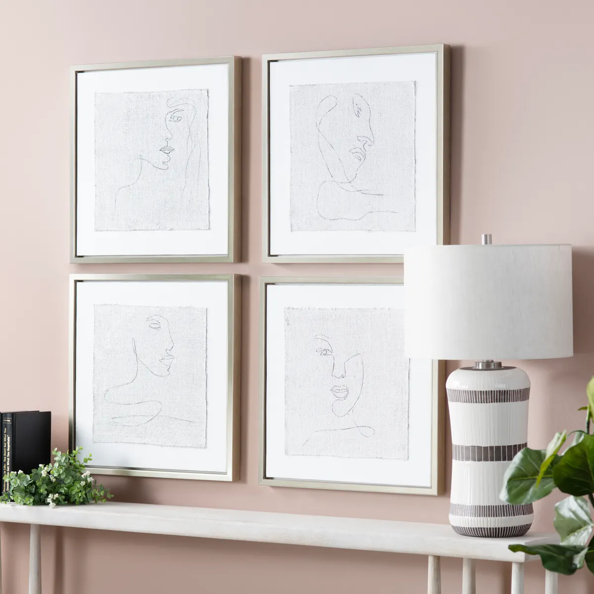 Crestview Collection Silver Expressions Wall Art ~ Set Of 4