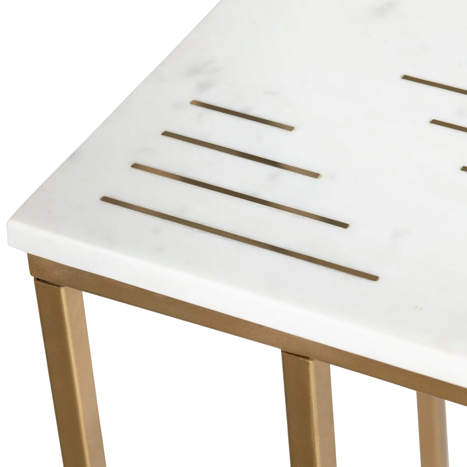 Crestview Collection Stardust White Marble Accent Table - Image 5