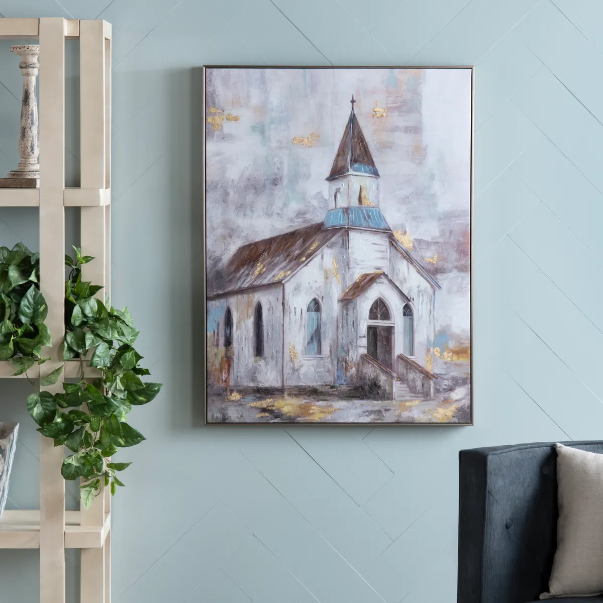 Crestview Collection Steeple Canvas Painting Wall Art