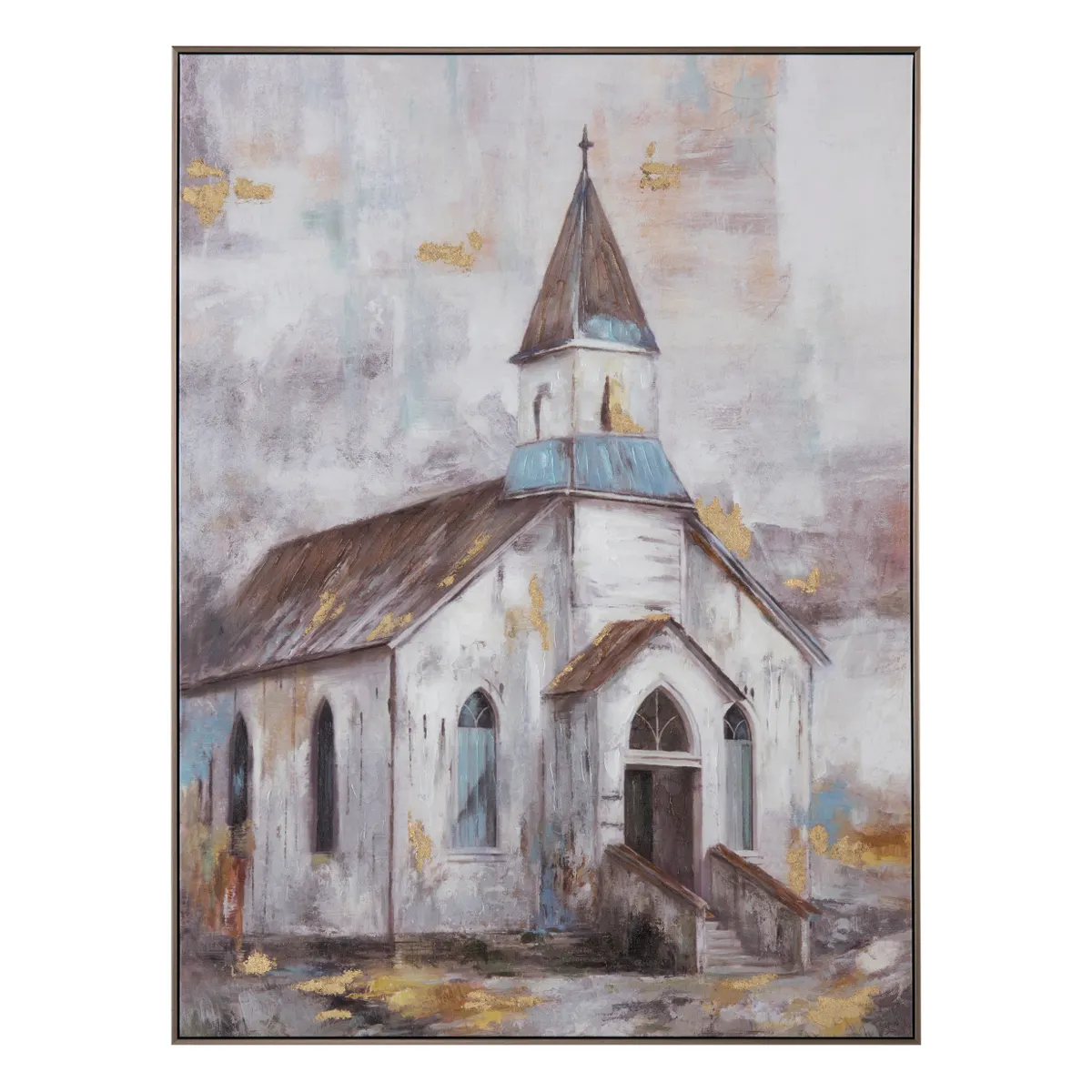 Crestview Collection Steeple Canvas Painting Wall Art - Image 2