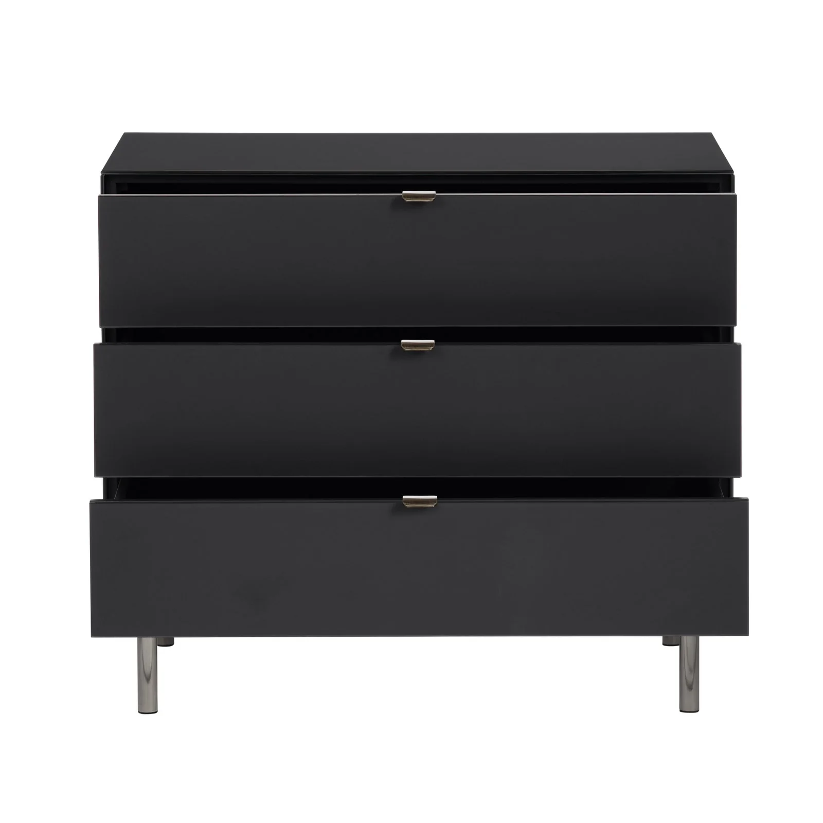 Crestview Collection Stratton Black Three Drawer Chest - Image 4