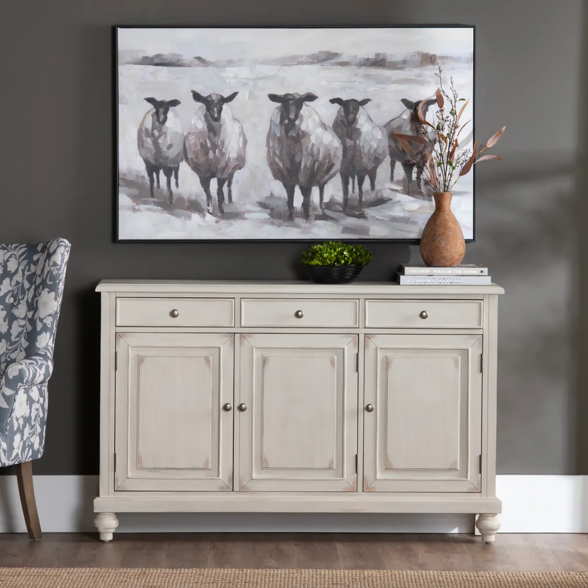 Crestview Collection The Herd Hand Painted Wall Art