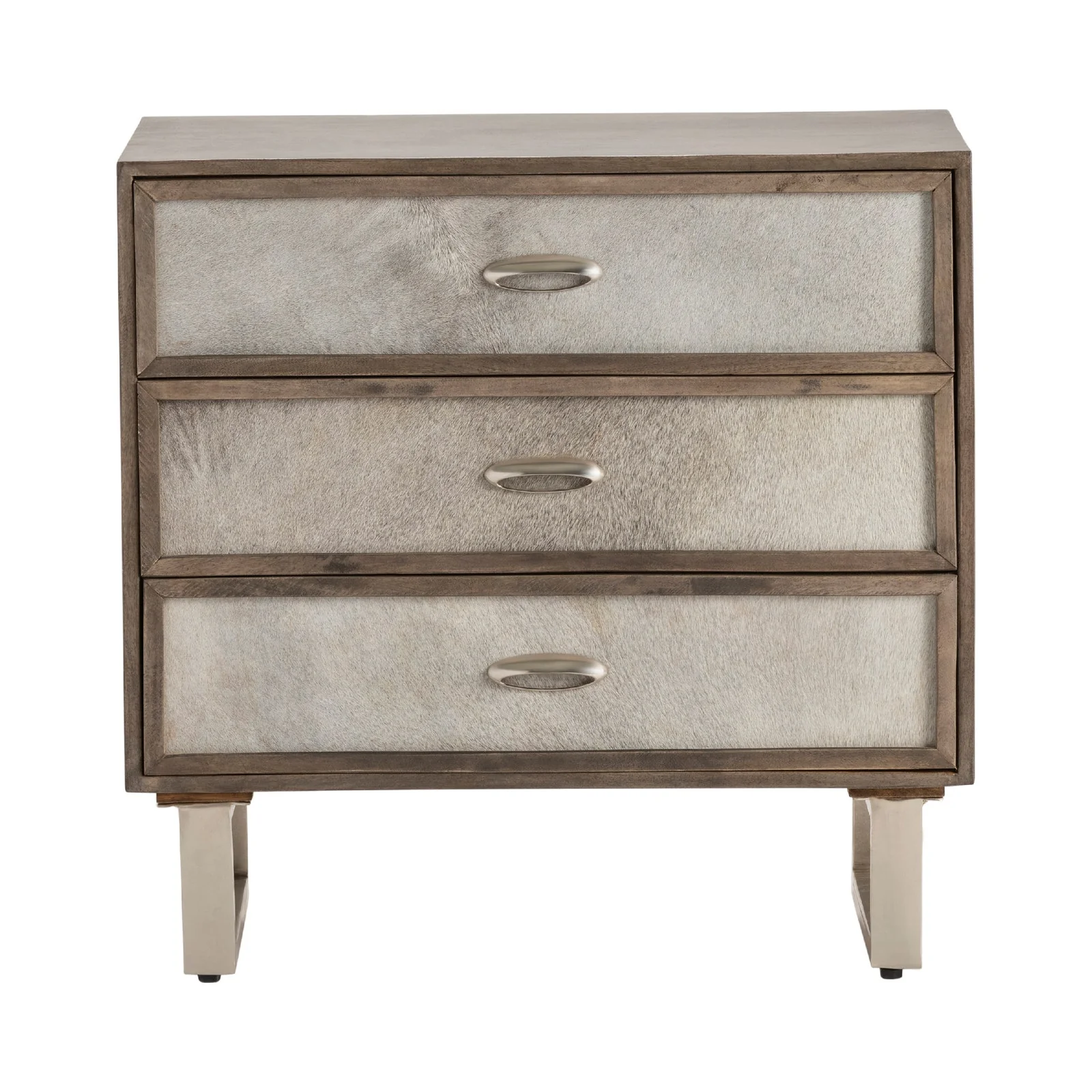 Crestview Collection Theodore Grey Cowhide Chest - Image 2