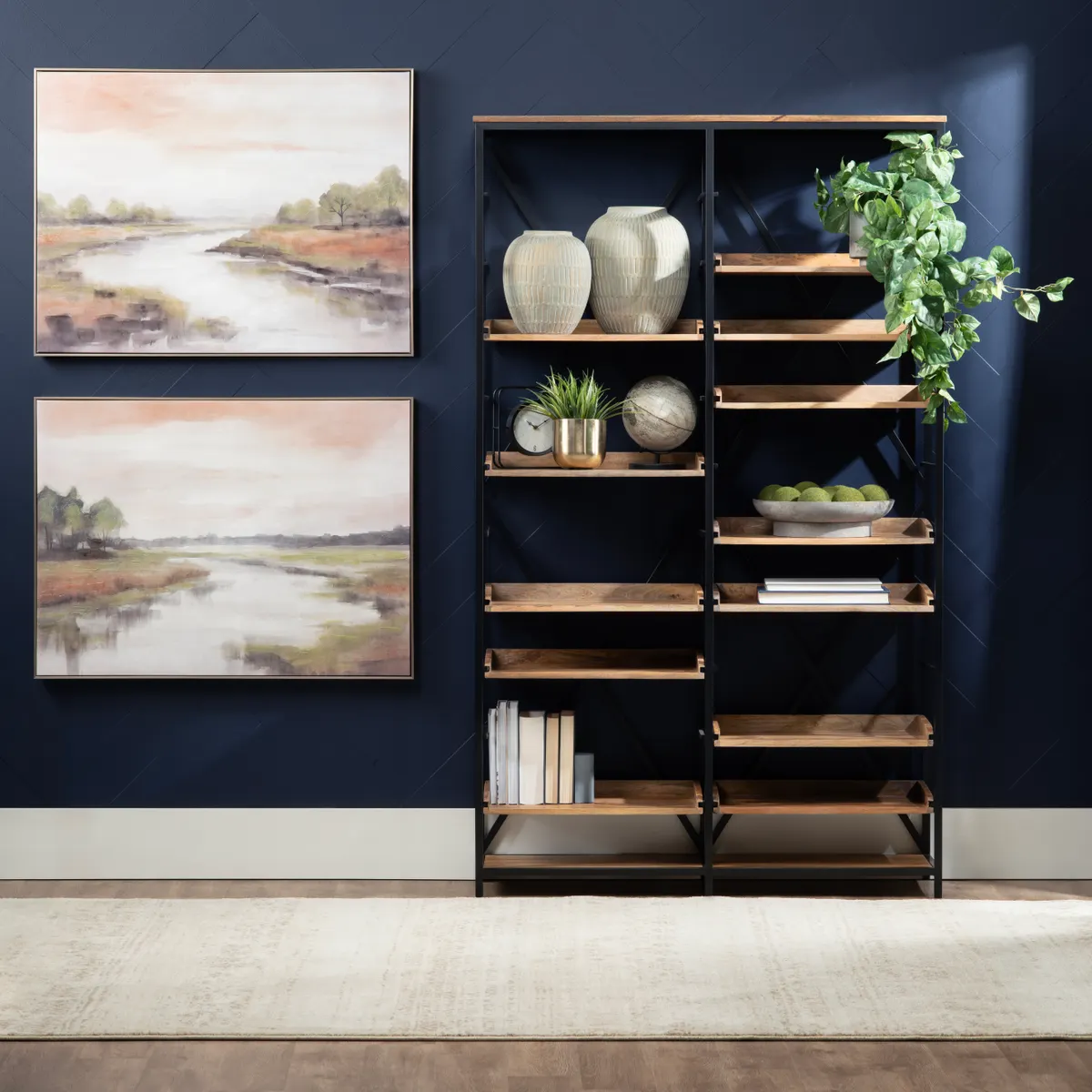 Crestview Collection Thomas Road Double Etagere