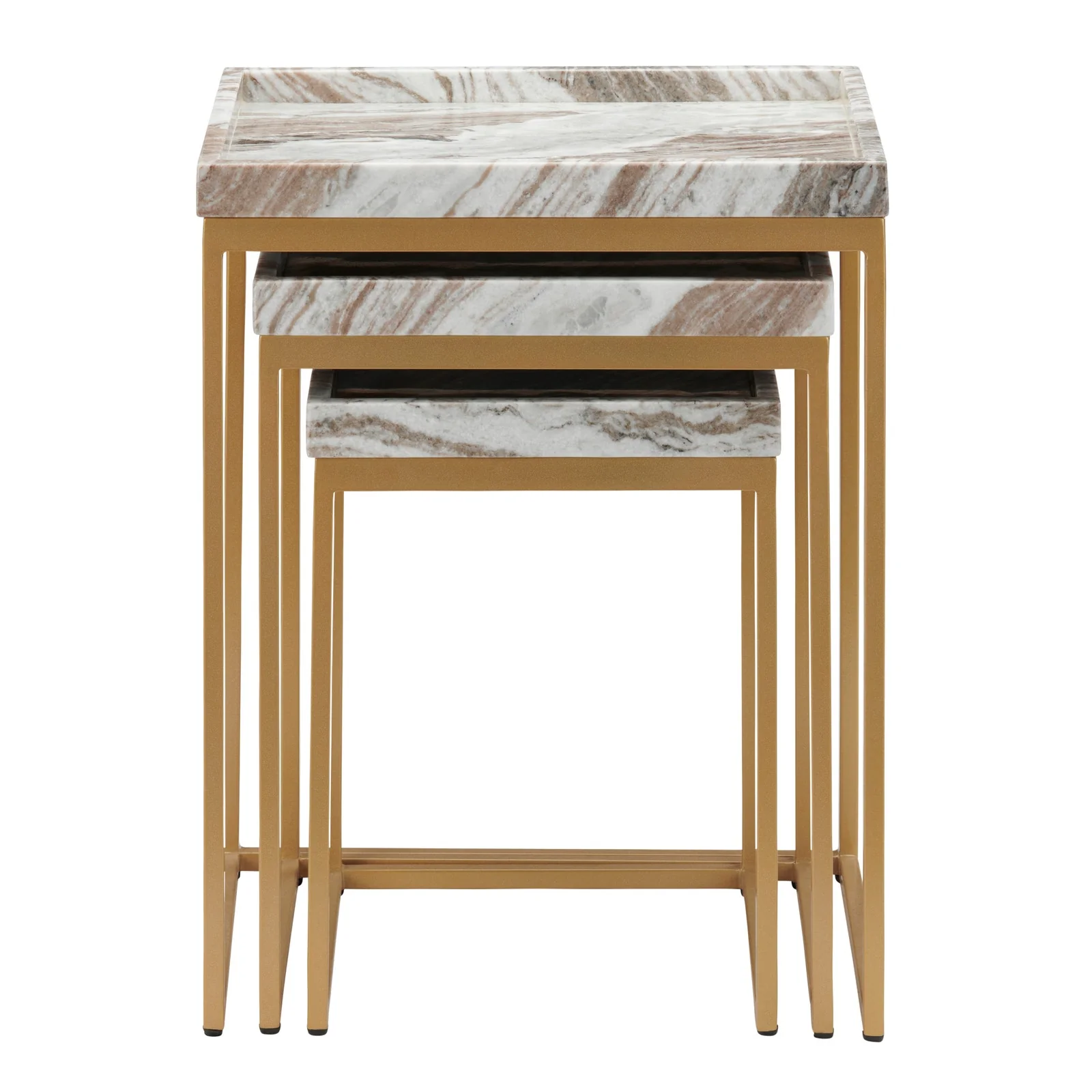 Crestview Collection Torrento Marble Nesting Tables ~ Set Of 3 - Image 4